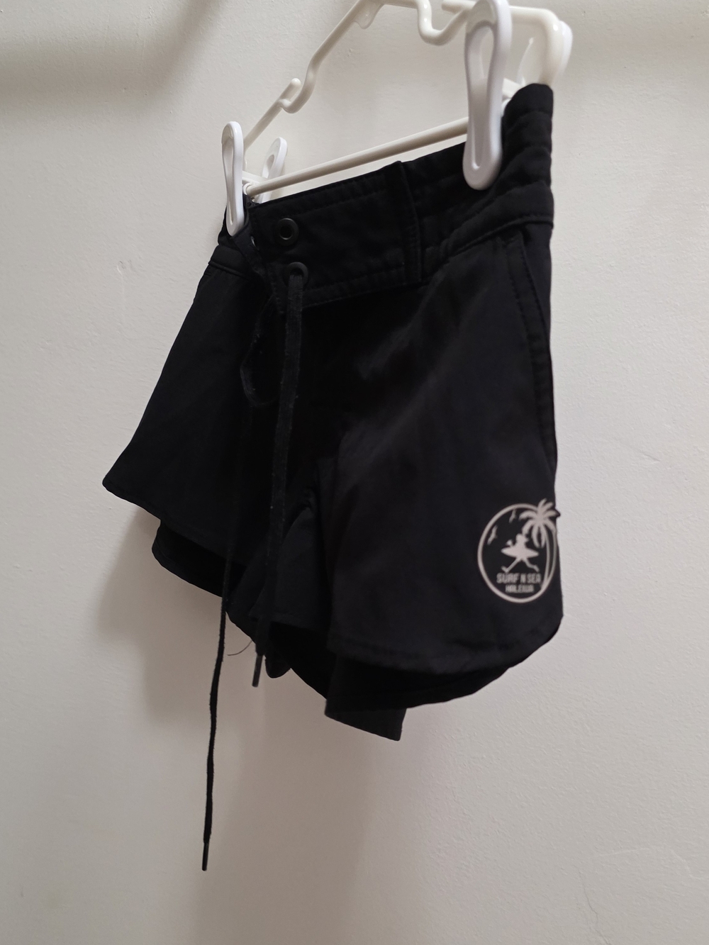 Surf N Sea Black Surf Logo Boardshorts